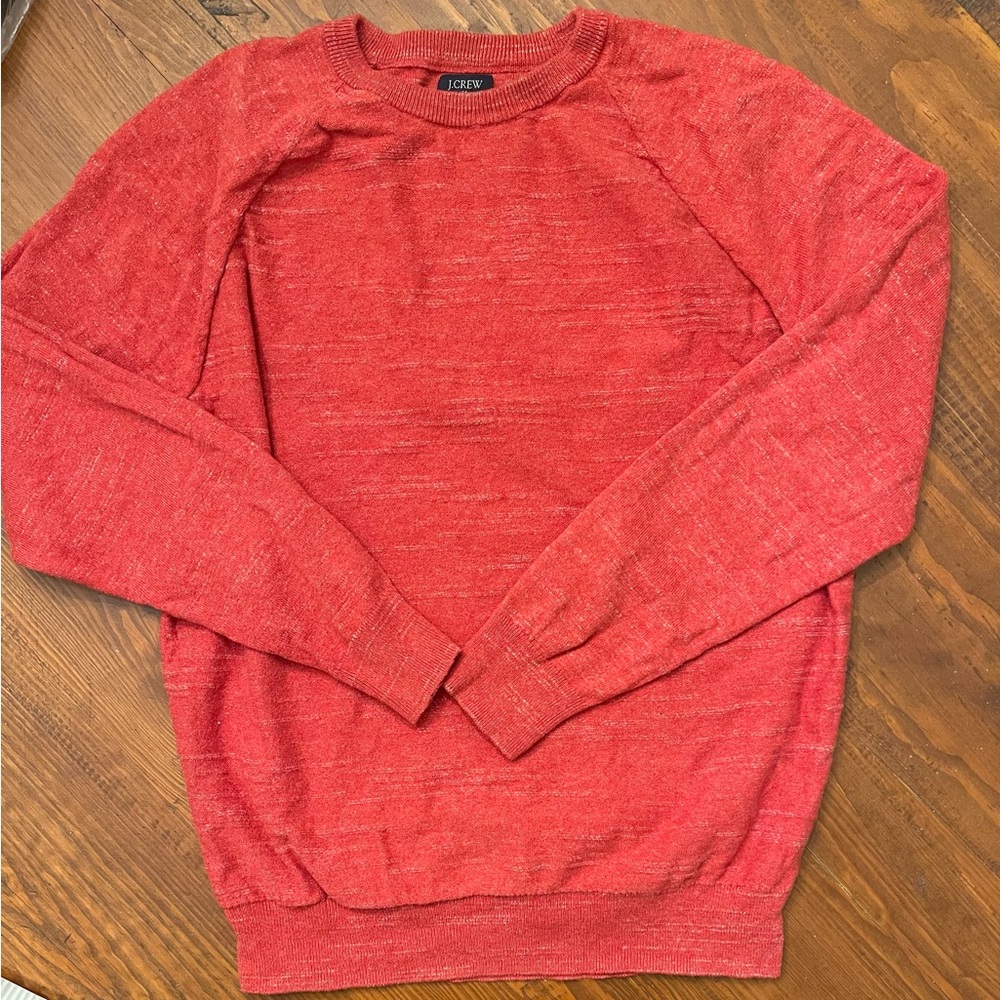 J. Crew Men's Red Crewneck Sweater